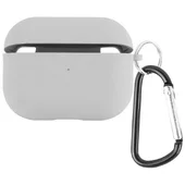 Силиконовый футляр с микрофиброй для наушников Airpods 4 Серый / Stone