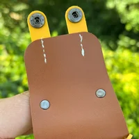 Кожаный футляр Briefcase для наушников AirPods 1/2 Brown / Yellow