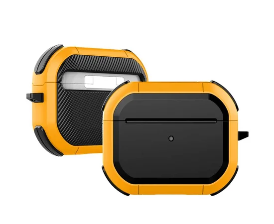 Протиударний футляр Black ed. для навушників Airpods Pro 2 / Pro Yellow