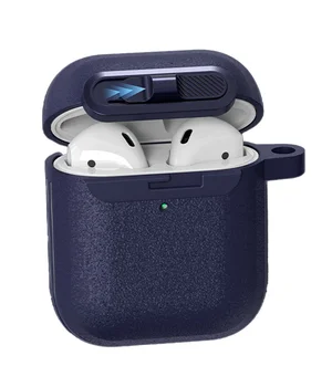 Футляр Frosted для наушников Airpods 1/2 Blue