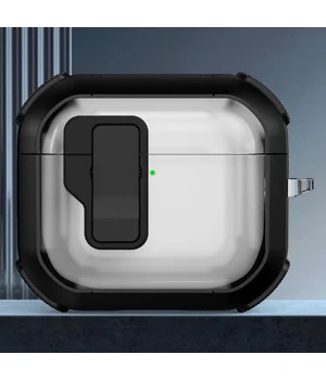 Футляр противоударный Locking Button для наушников Airpods 3 Black