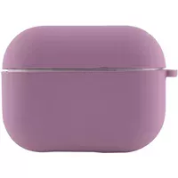 Силіконовий футляр з мікрофіброю для навушників Airpods Pro 3 Ліловий / Lilac Pride
