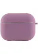 Силіконовий футляр з мікрофіброю для навушників Airpods Pro 3 Ліловий / Lilac Pride