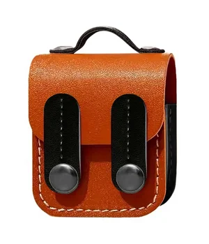 Кожаный футляр Briefcase для наушников AirPods 1/2 Brown / Black