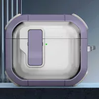 Футляр протиударний Locking Button для навушників Airpods 4 Light Purple