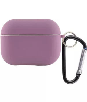 Силіконовий футляр з мікрофіброю для навушників Airpods 4 Ліловий / Lilac Pride