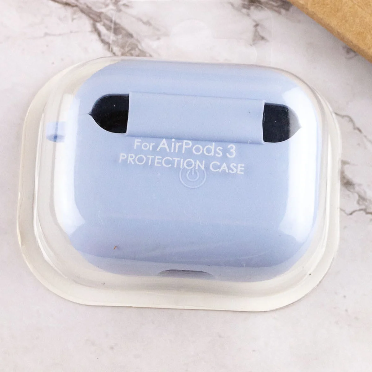 Силиконовый футляр с микрофиброй для наушников Airpods 4 Голубой / Lilac Blue