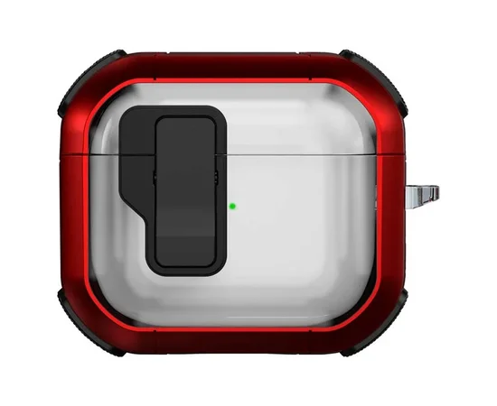 Футляр протиударний Locking Button для навушників Airpods 3 Red