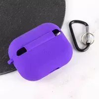 Силиконовый футляр с микрофиброй для наушников Airpods Pro 3 Фиолетовый / Ultra Violet