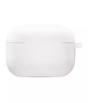 Силіконовий футляр з мікрофіброю для навушників Airpods 4 Білий / White