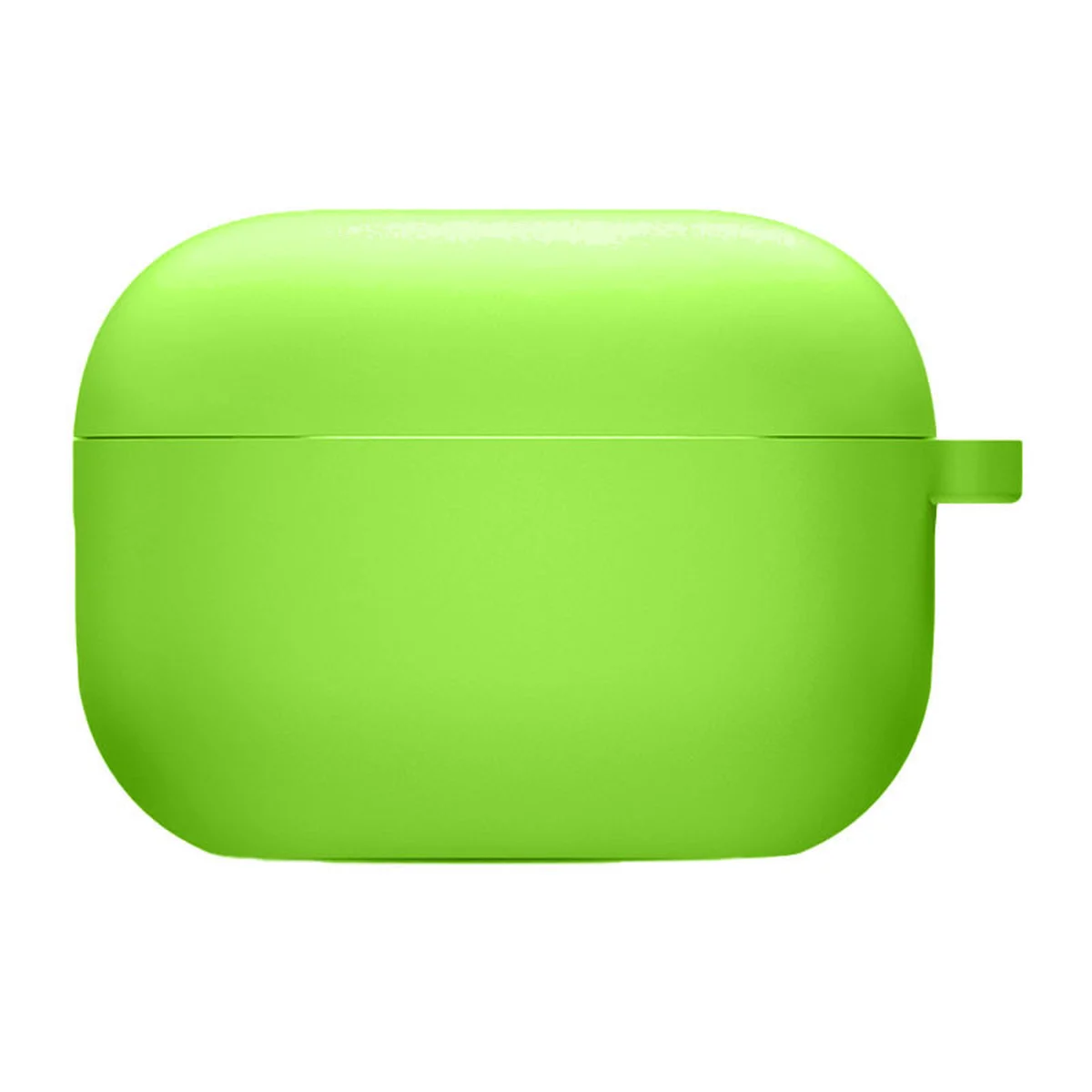 Силиконовый футляр с микрофиброй для наушников Airpods 4 Салатовый / Neon green