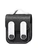 Кожаный футляр Briefcase для наушников AirPods 1/2 Black / White
