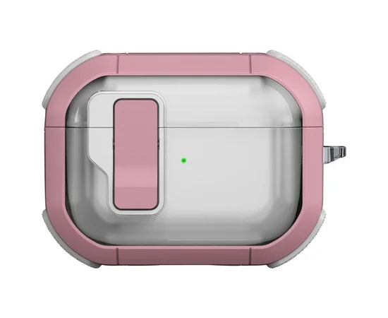 Футляр противоударный Locking Button для наушников Airpods Pro 2 / Pro Pink