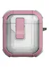 Футляр протиударний Locking Button для навушників Airpods 1/2 Pink