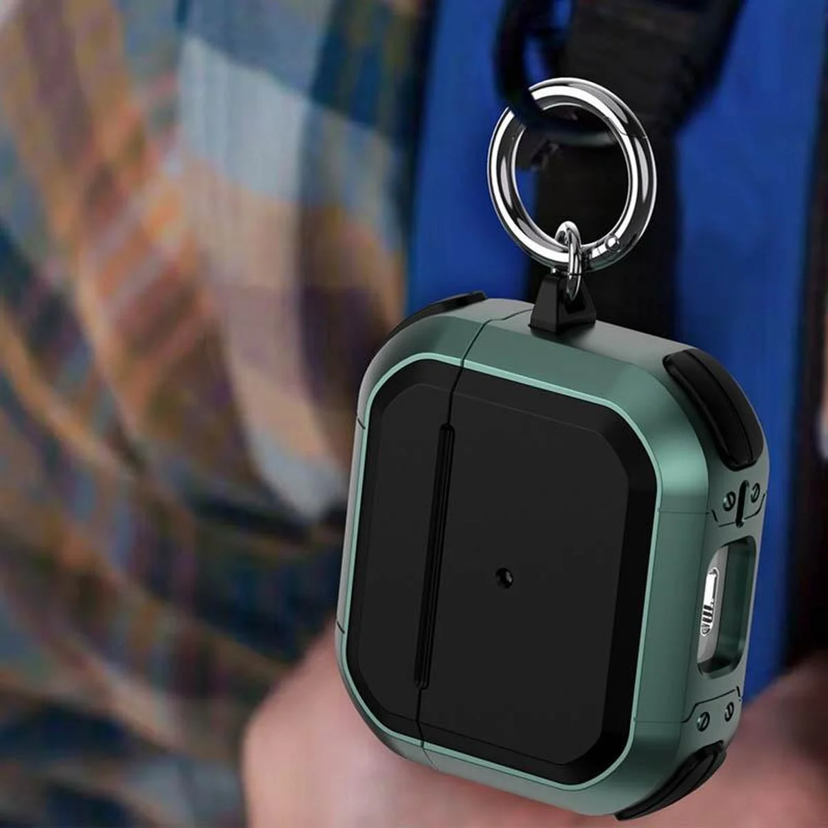 Протиударний футляр Black ed. для навушників Airpods 4 Apple Green