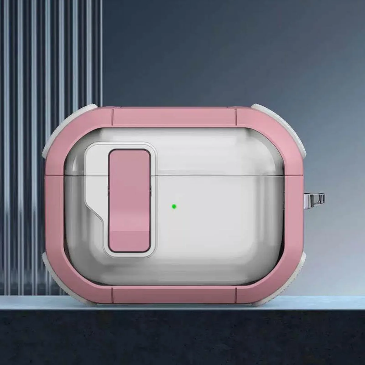 Футляр протиударний Locking Button для навушників Airpods Pro 3 Pink