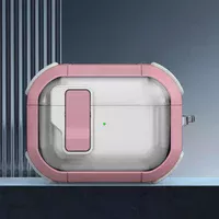 Футляр противоударный Locking Button для наушников Airpods Pro 3 Pink