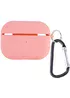 Силиконовый футляр с микрофиброй для наушников Airpods Pro 3 Розовый / Pink