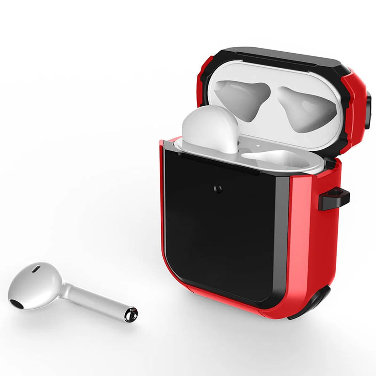 Протиударний футляр Black ed. для навушників Airpods 1/2 Red