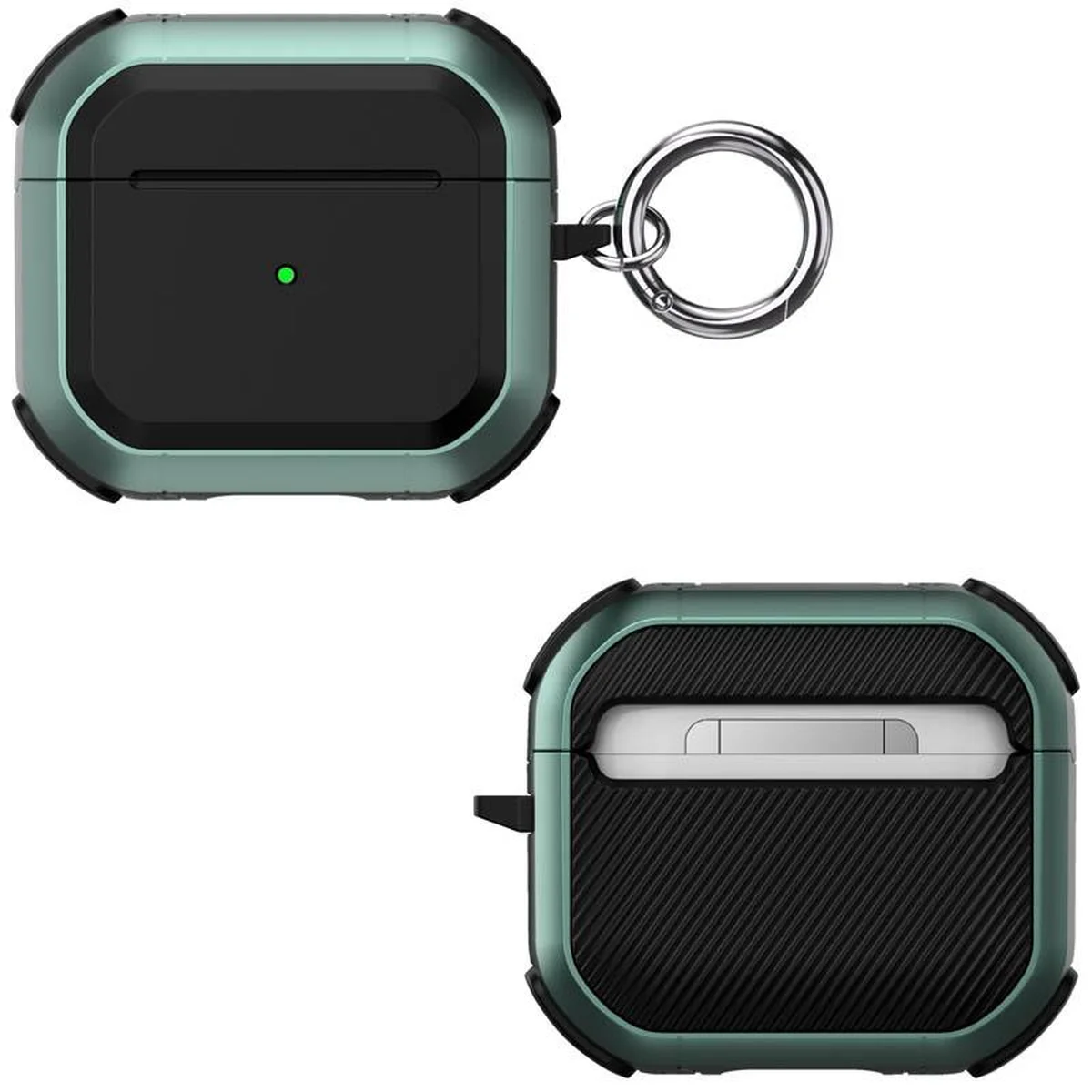 Протиударний футляр Black ed. для навушників Airpods 4 Apple Green