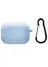 Силиконовый футляр с микрофиброй для наушников Airpods 4 Голубой / Lilac Blue