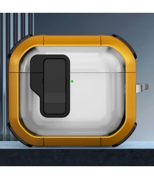 Протиударний футляр Locking Button для навушників Airpods Pro Yellow