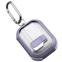 Футляр протиударний Locking Button для навушників Airpods Pro 3 Light Purple