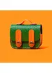 Кожаный футляр Briefcase для наушников AirPods Pro 2 / Pro Green / Orange