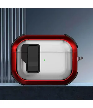 Футляр протиударний Locking Button для навушників Airpods Pro 3 Red