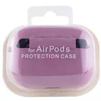 Силиконовый футляр с микрофиброй для наушников Airpods 4 Лиловый / Lilac Pride