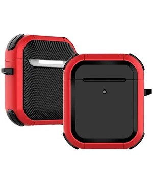 Протиударний футляр Black ed. для навушників Airpods 1/2 Red