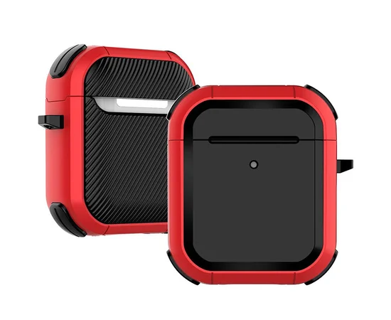 Протиударний футляр Black ed. для навушників Airpods 1/2 Red