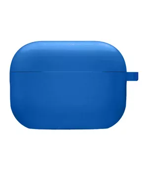Силіконовий футляр з мікрофіброю для навушників Airpods 4 Синій / Royal blue