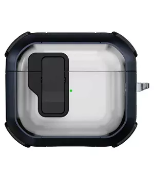 Футляр противоударный Locking Button для наушников Airpods 3 Blue