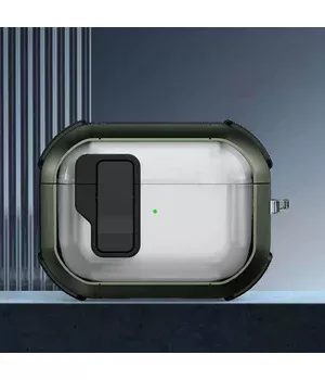 Футляр противоударный Locking Button для наушников Airpods Pro Apple Green