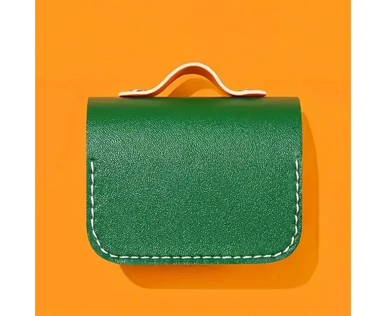Шкіряний футляр Briefcase для навушників AirPods Pro Green / Orange
