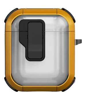 Футляр противоударный Locking Button для наушников Airpods 1/2 Yellow