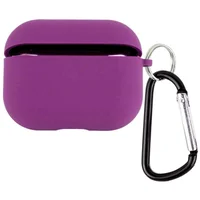 Силіконовий футляр з мікрофіброю для навушників Airpods Pro 3 Фіолетовий / Grape
