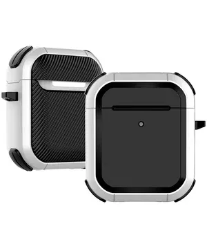 Футляр противоударный Black ed. для наушников Airpods 1/2 White