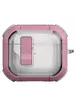 Футляр противоударный Locking Button для наушников Airpods 4 Pink