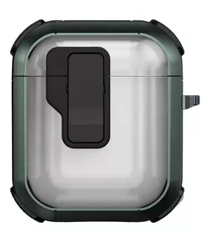 Футляр противоударный Locking Button для наушников Airpods 1/2 Apple Green