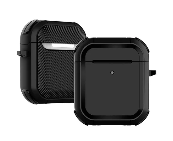 Футляр противоударный Black ed. для наушников Airpods 1/2 Black