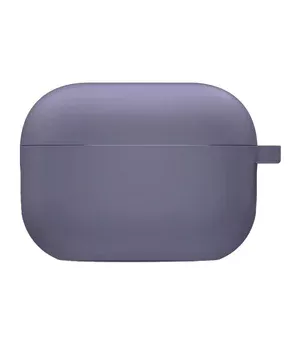Силіконовий футляр з мікрофіброю для навушників Airpods Pro 3 Сірий / Lavender Gray