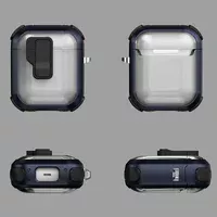 Футляр протиударний Locking Button для навушників Airpods 1/2 Blue