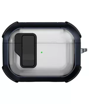 Футляр противоударный Locking Button для наушников Airpods Pro 3 Blue