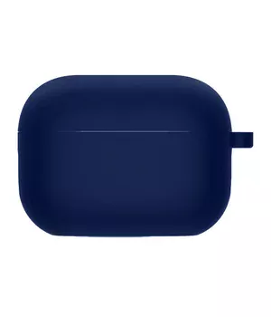 Силіконовий футляр з мікрофіброю для навушників Airpods Pro 3 Темно-синій / Midnight blue