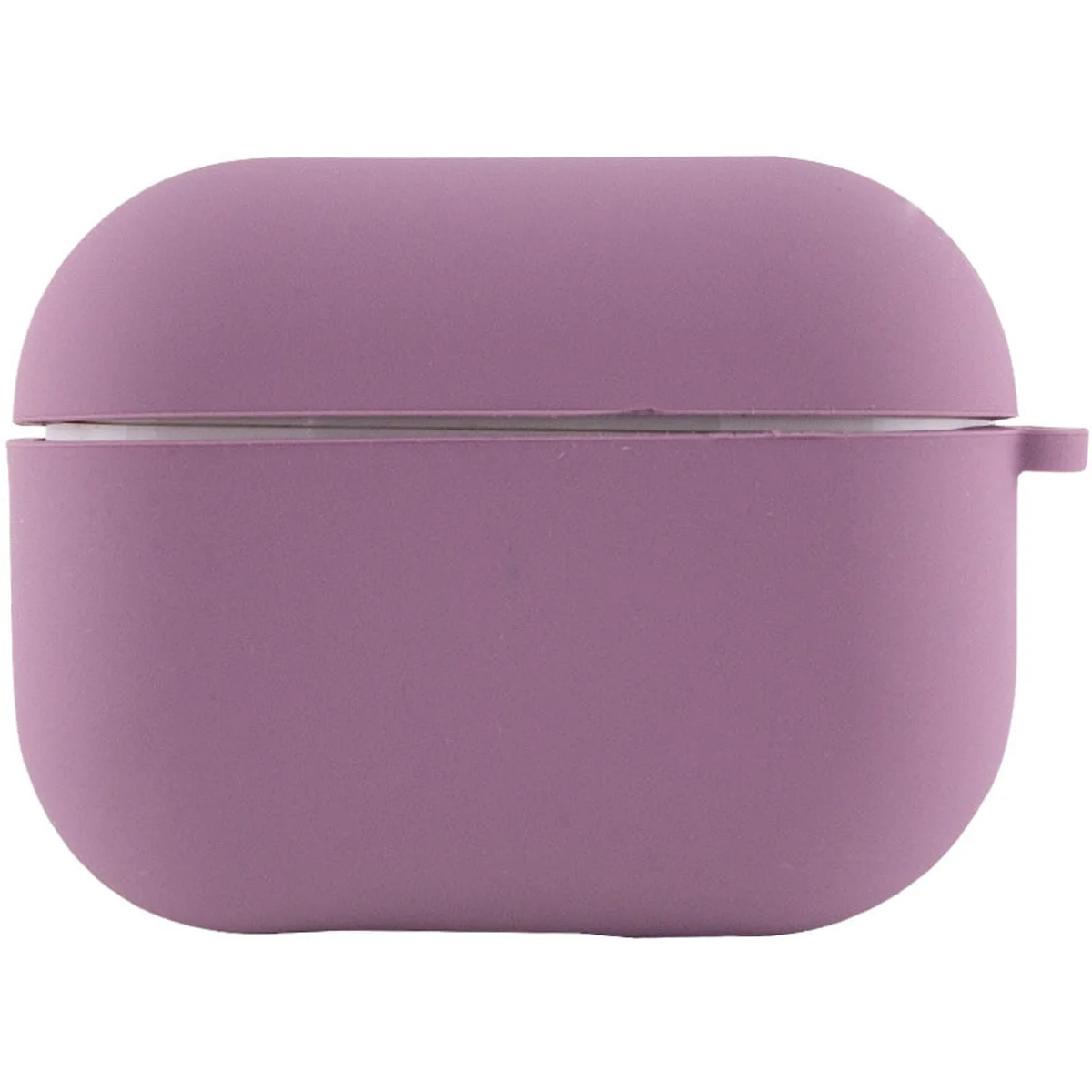 Силиконовый футляр с микрофиброй для наушников Airpods 4 Лиловый / Lilac Pride