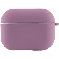 Силиконовый футляр с микрофиброй для наушников Airpods 4 Лиловый / Lilac Pride