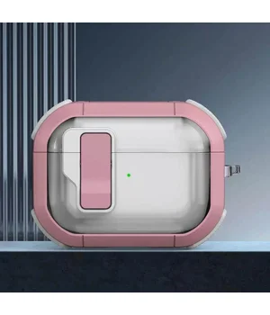 Протиударний футляр Locking Button для навушників Airpods Pro Pink