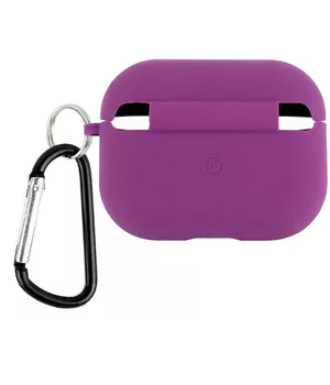 Силиконовый футляр с микрофиброй для наушников Airpods 4 Фиолетовый / Grape